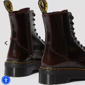 Burgundy Dr martens platform